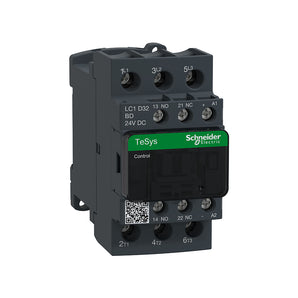 Contactor, TeSys Deca, 3P(3NO), AC-3/AC-3e, <=440V, 38A, 220V AC 50/60Hz coil, screw clamp terminals