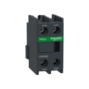 Auxiliary contact block, TeSys Deca, 2NC, front mounting, screw clamp terminals