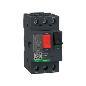 Motor circuit breaker, TeSys Deca, 3P, 24 to 32A, thermal magnetic, screw clamp terminals, button control