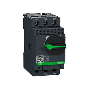 Motor circuit breaker, TeSys GV2, 3P, 14 A, magnetic, rotary handle, screw clamp terminals