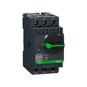 Motor circuit breaker,TeSys Deca frame 2 3P 25A magnetic rotary handle screw clamp terminals
