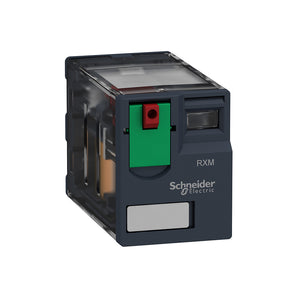Miniature plug in relay, 12A, 8 Pin, 2CO, lockable test but to n, 120V AC
