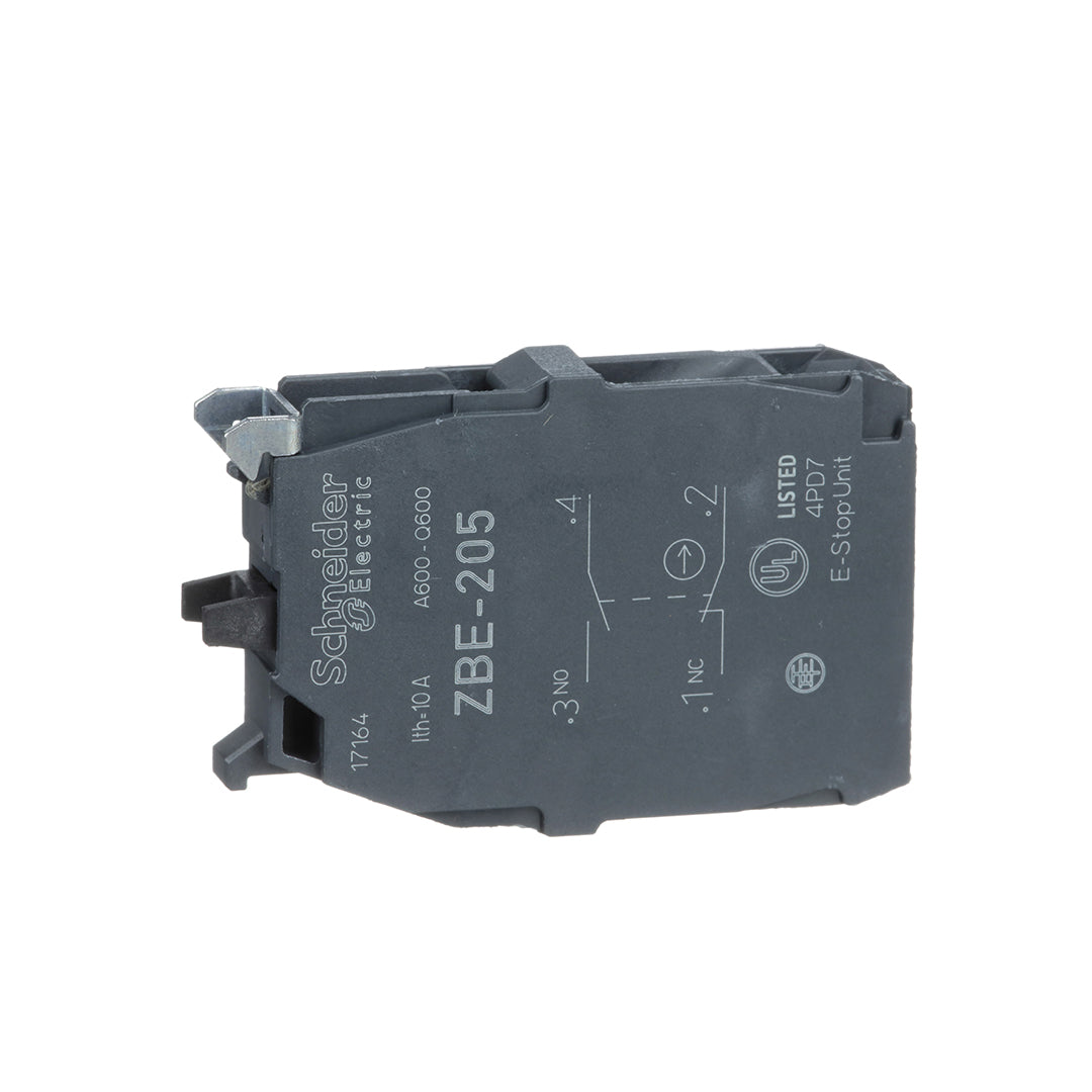 Double contact block, Harmony XB4, silver alloy, screw clamp terminal ...