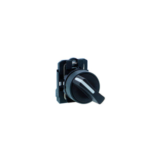 Selector switch, Harmony XB5N XB7N, plastic, black, 22mm, short handle, 2 position, stay put, 1 NO