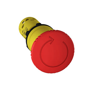 Monolithic emergency stop, Harmony XB7, plastic, red mushroom 40mm, 22mm, latching turn to release, 1NC