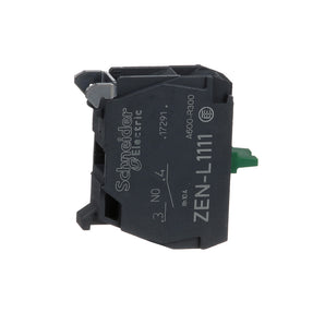 Single contact block, Harmony XALD, XALK, silver alloy, rear mounting, screw clamp terminal, 1NO