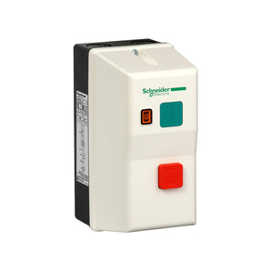 Enclosed DOL starter,TeSys LE,10-14A,380V AC coil,including 1 LC1K,LR2K,2 pushbuttons,yellow indicator