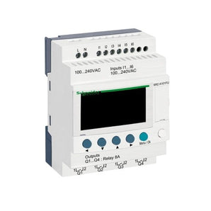 Compact smart relay, Zelio Logic SR2 SR3, 10 IO, 100 to 240V AC, no clock, display