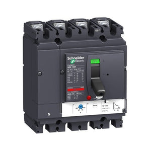 MCCB ComPact NSX100F, 36kA/415VAC, TMD trip unit 80A, 4 poles 4d