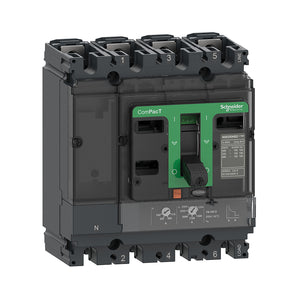 MCCB ComPact NSX100F, 36kA/415VAC, TMD trip unit 50A, 4 poles 4d