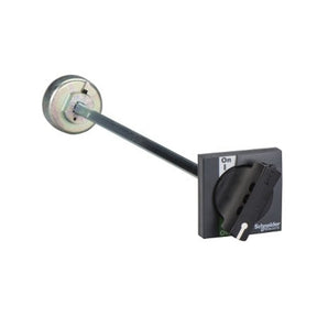 Extended rotary handle, Compact INS/INV 250, IP55, IK07, black handle, front control