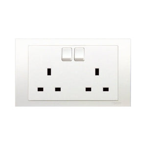 Vivace 13A 250V Twin Gang Switched Socket