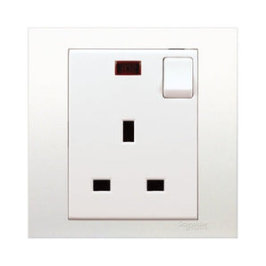 Vivace 13A 250V 1 Gang Switched Socket with Neon