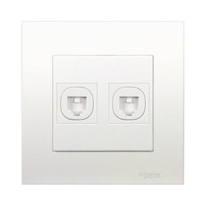 Vivace 2 Gang Telephone Outlet with Shutter