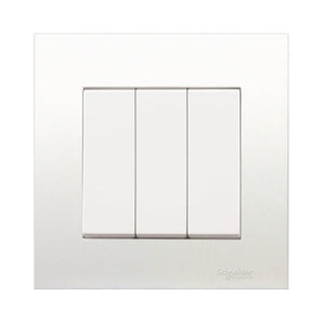 Vivace Switch, 16A, 250V, 2 way, 3 gang, white