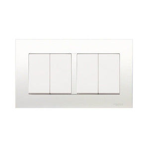 Vivace Switch, 16A, 250V, 2 way, 4 gang, white