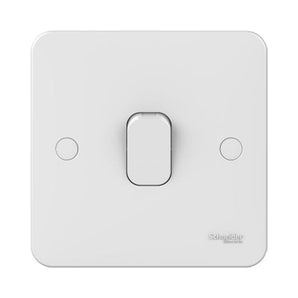 Lisse - 1-way plate switch - without instructions - 1 gang - 10AX - white