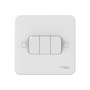 Lisse - Plate switch - without instructions - 3 gangs 2 way- 10AX White