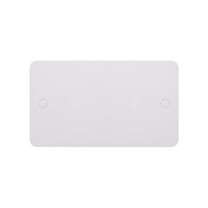 Lisse - White moulded - blank plate - 2 gangs - matt white