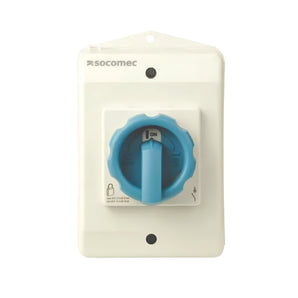Isolating Switch With Polycarbonate Box 3Pole 100A IP65 Blue/ Grey Handle