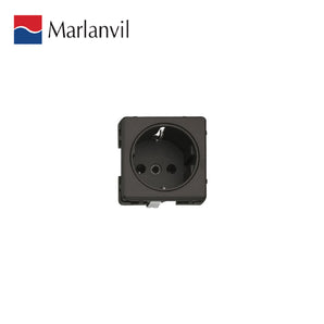 Black Flush Mounting Schuko 2P+T Socket Outlets 1PH 16A