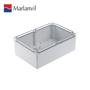 Weatherproof Polycarbonate Junction Box With Transparent Cover 46_38_18 IP66 Blank Sides