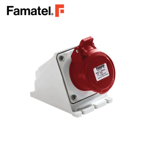 Industrial Wall Socket 3PH + PE 4 Pin 16A IP67
