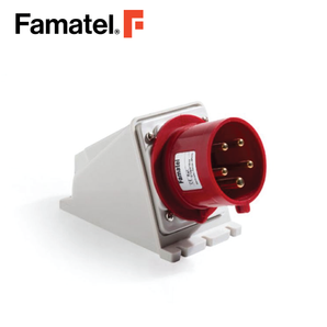 Industrial Wall Mounted Plug 16A 5 Pin 400V IP44