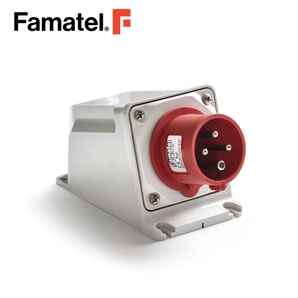 Industrial Wall Mounted Plug 32A 4P 400V IP44