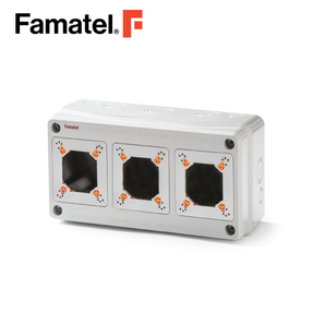 UV ABS Industrial Socket 3 Modules IP65