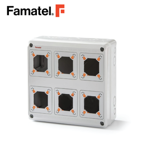 UV ABS Industrial Socket 6 Modules IP65