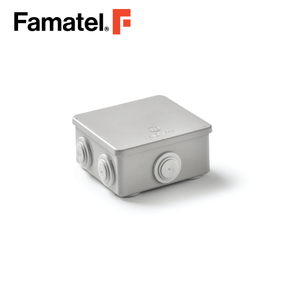 UV Junction Box ABS 10x10x4.5 cm IP55 With Cones & Press Cover