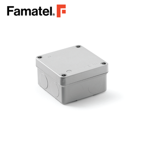 UV Junction Box ABS  10x10x5.5 cm IP55 Blank Side Hinges