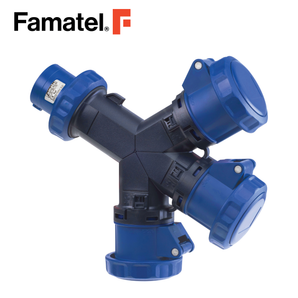 Industrial Multi Adaptor 3P+E 16A 400V IP67 3P+E / 3x(3P+E)