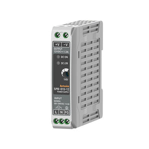 DIN RAIL MOUNTED POWER SUPPLY INPUT 220VAC OUTPUT 15 WATT 12VDC 1.25A
