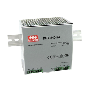 AC-DC INDUSTRIAL DIN RAIL POWER SUPPLY OUTPUT 24VDC AT 10A METAL CASE 3-PHASE INPUT