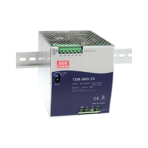 AC-DC INDUSTRIAL DIN RAIL POWER SUPPLY OUTPUT 24VDC AT 40A METAL CASE 3-PHASE INPUT