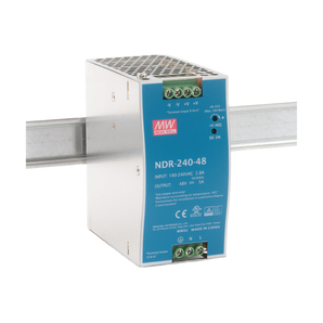 AC-DC INDUSTRIAL DIN RAIL POWER SUPPLY OUTPUT 48VDC AT 5A METAL CASE