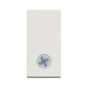 One-way switch 1P 10 AX - 250 Vac - lightable - fan symbol (RW4001LR)