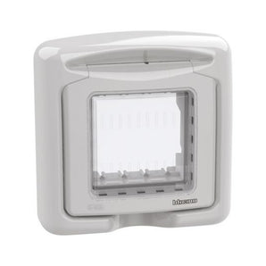 IP55 waterproof covers - grey color - 2 modules