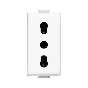 Socket Italian standard 2P+T 10/16A centre distance 19 and 26 mm - BT-AM5180