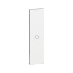 Lightable cover with symbol for Living Now switch, two-way switch and push-button - 1 module - white (KW01A)