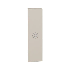 Lightable covers with symbol for Living Now switch, two-way switch and push-button - 1 module - sand (KM01A)