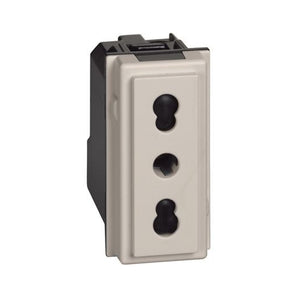 Italian standard socket 2P+E 16 A 250 Vac - center distance 19 mm and 26 mm (KM4180)
