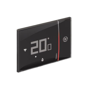 Smarther with Netatmo connected thermostat - black finish & flush mounting version