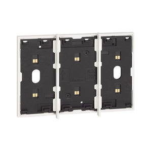 Electrified frame for the installation of up to 3 digital controls - White.