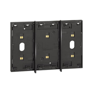 Electrified frame for the installation of up to 3 digital controls - Black.