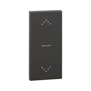 FULL control. Touch digital control for the management of one to three functions - 1 module. Black