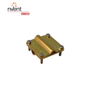 Cross Connector Multi-Purpose Grounding Clamp, Brass, round-to-round, round-to-tape, and tape-to-tape