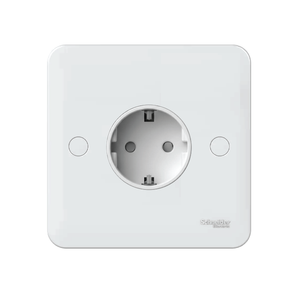 Lisse White moulded - unswitched socket - schuko - 16 A - 230 V - 1 gang - white